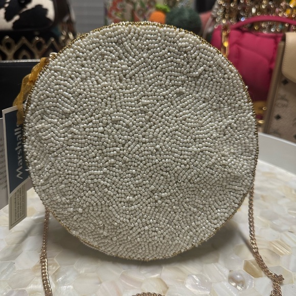 NWT Viral Marshall Pink Beaded Donut Crossbody Bag So Unique! - Picture 5 of 7